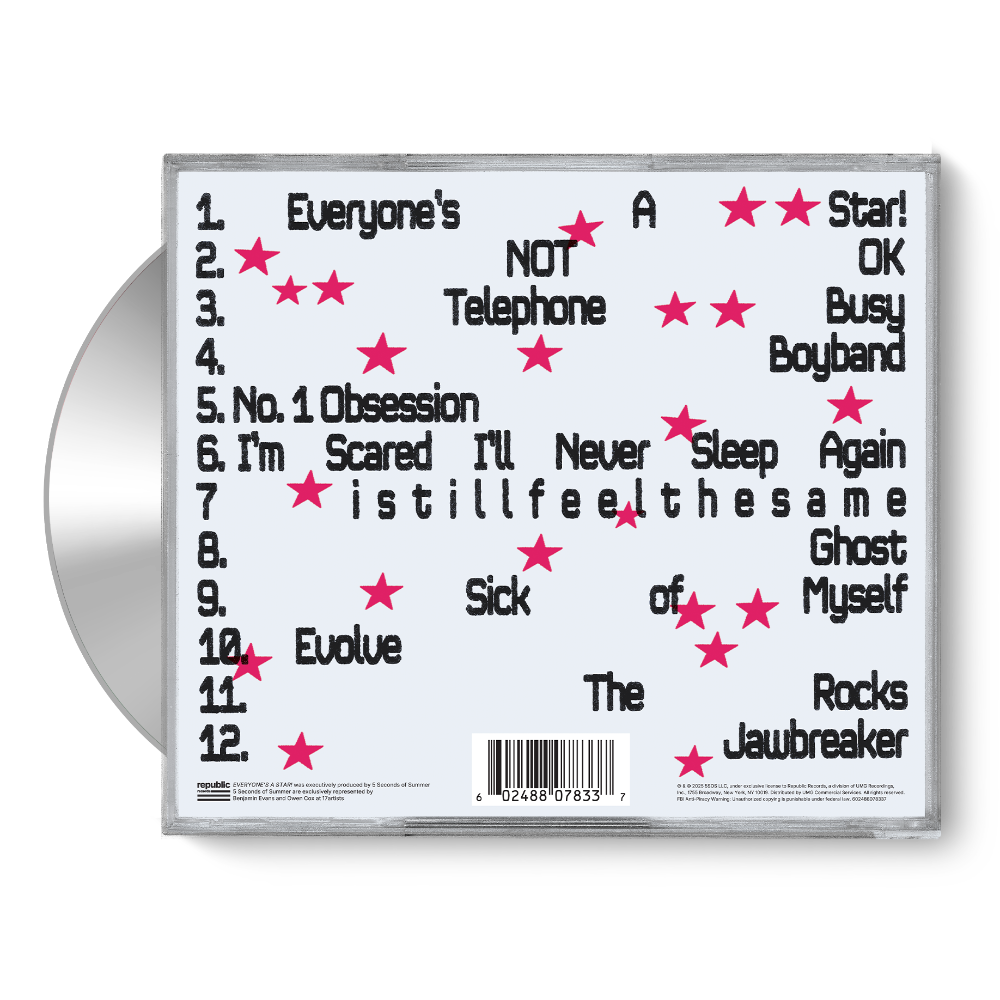 EVERYONE'S A STAR! CD back