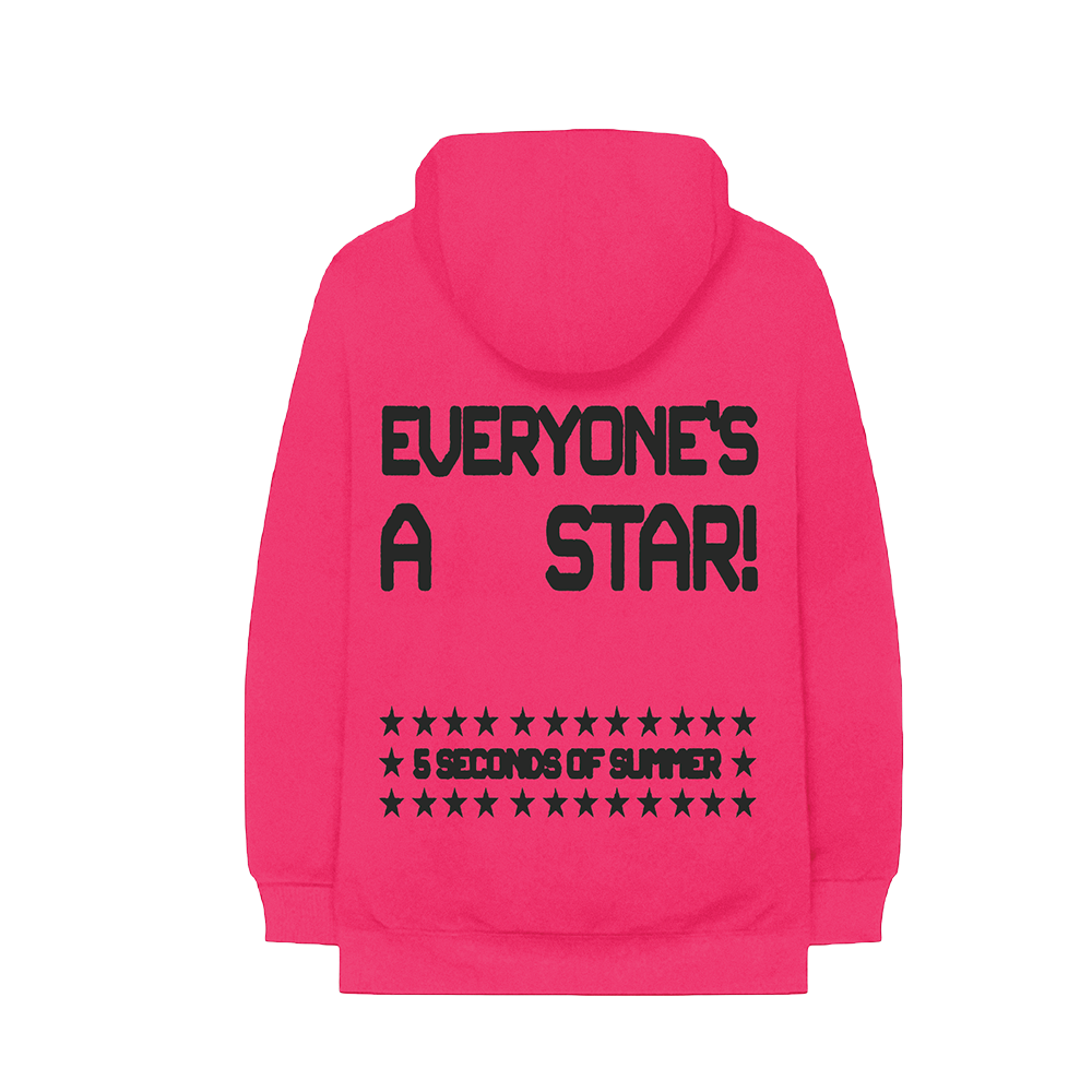 EVERYONE'S A STAR Hot Pink Hoodie Back